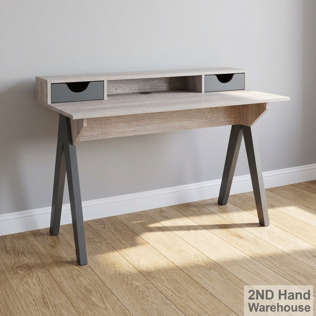 Compact Study Desk with Storage - 2ndhandwarehouse.com