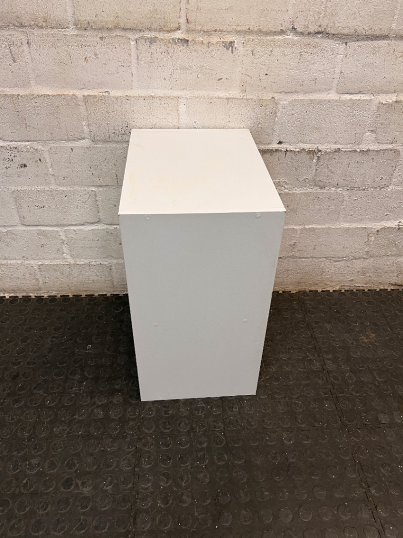 Compact White 2-Tier Shelving Unit