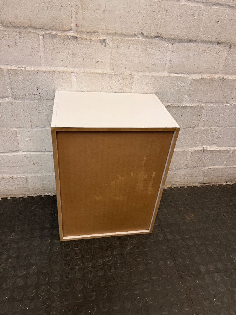 Compact White 2-Tier Shelving Unit