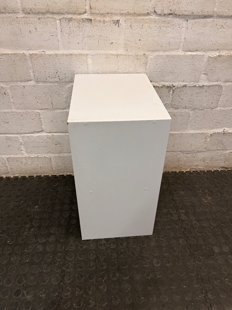 Compact White 2-Tier Shelving Unit