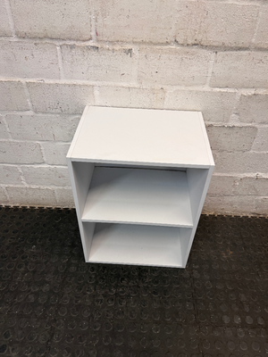 Compact White 2-Tier Shelving Unit