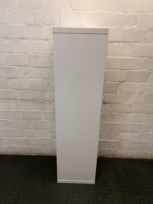 Compact White Four-Tier Bookshelf — Used; Fair Condition
