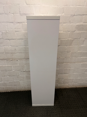 Compact White Four-Tier Bookshelf — Used; Fair Condition