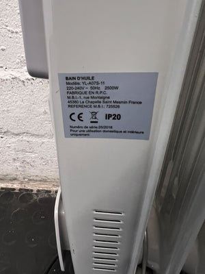 Compact White Oil Heater - Efficient Warmth for Your Space