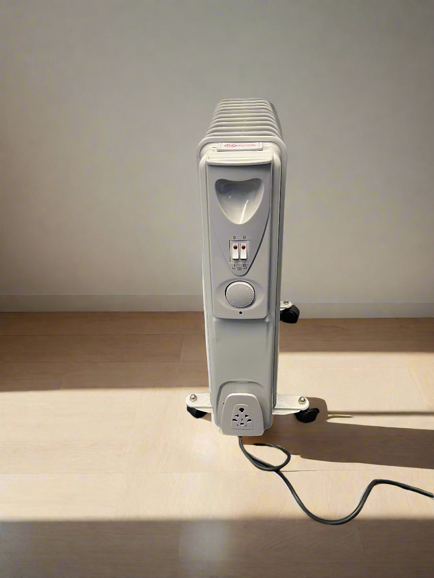 Compact White Oil Heater - Efficient Warmth for Your Space