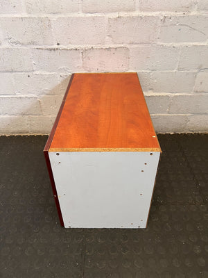 Compact Wood-Look Storage Cabinet with Modern Handles