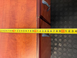 Compact Wood-Look Storage Cabinet with Modern Handles