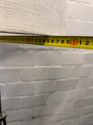 Contemporary Tripod Floor Lamp with Chrome Finish Base — Fair Condition with Visible Wear