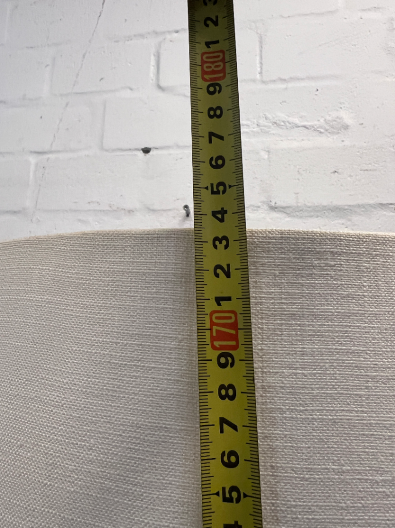 Contemporary Tripod Floor Lamp with Chrome Finish Base — Fair Condition with Visible Wear