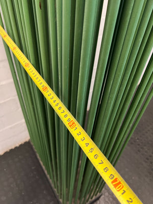 Contemporary Vertical Slat Room Divider – Natural Wood Finish