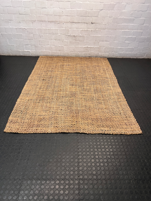 Coricraft Natural Woven Fiber Area Rug (240x160cm) — Fair Condition with Visible Wear