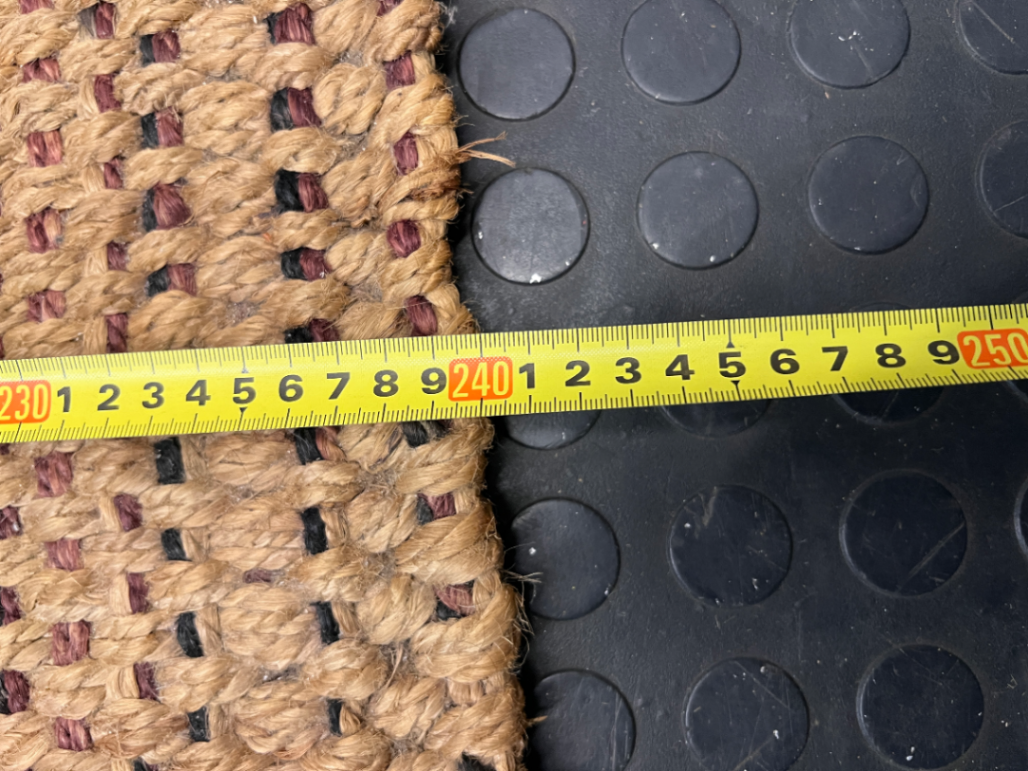 Coricraft Natural Woven Fiber Area Rug (240x160cm) — Fair Condition with Visible Wear