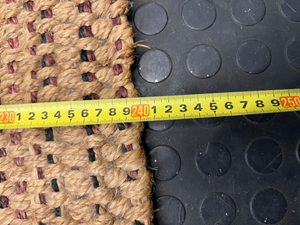 Coricraft Natural Woven Fiber Area Rug (240x160cm) — Fair Condition with Visible Wear