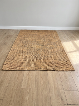Coricraft Natural Woven Fiber Area Rug (240x160cm) — Fair Condition with Visible Wear
