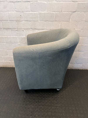 Cosy Light Blue Tub Armchair - Perfect for Reading Nooks - 2ndhandwarehouse.com