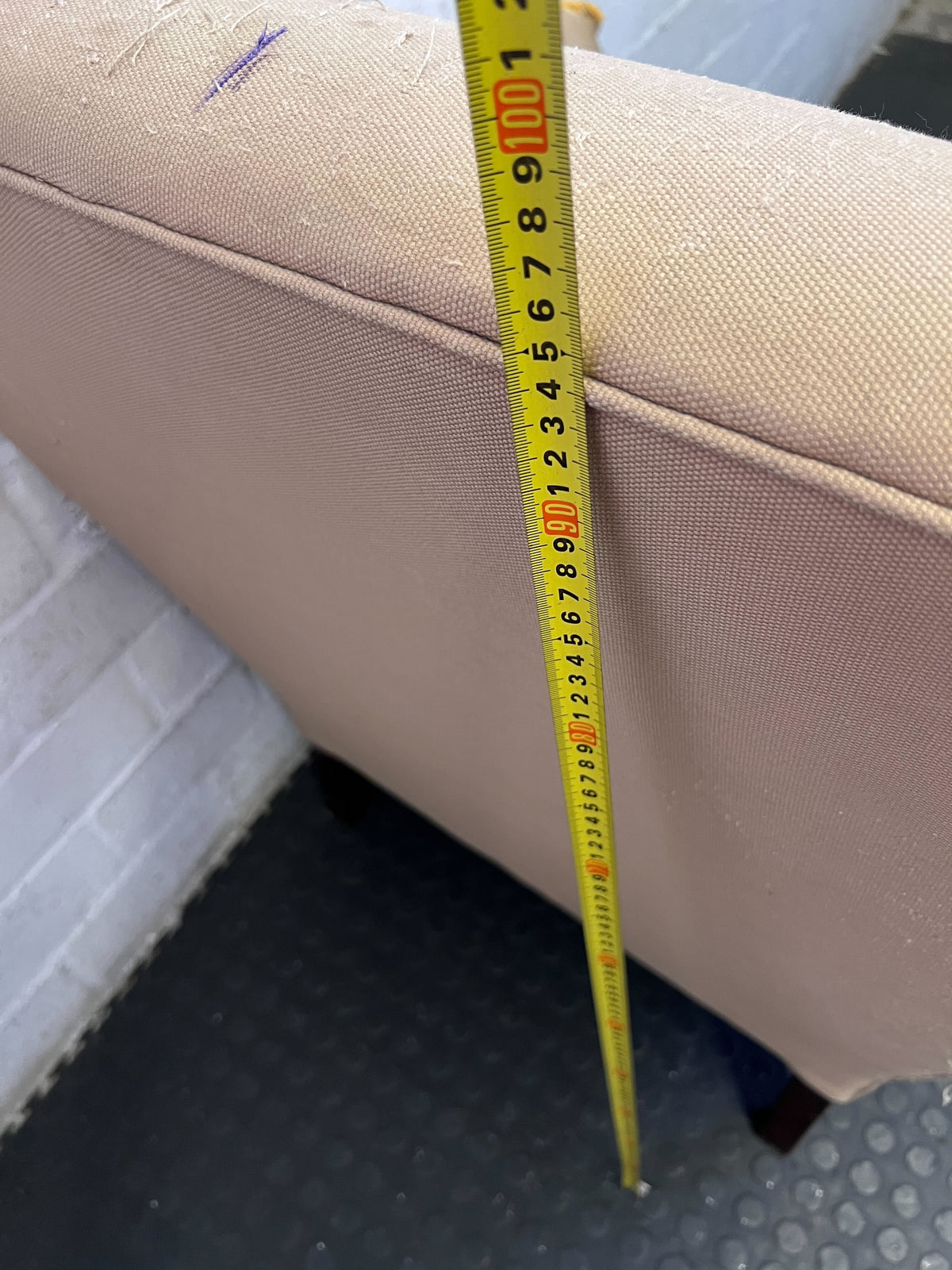 Cozy Beige Accent Armchair (Damaged)