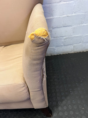 Cozy Beige Accent Armchair (Damaged)