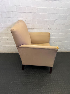 Cozy Beige Accent Armchair (Damaged)