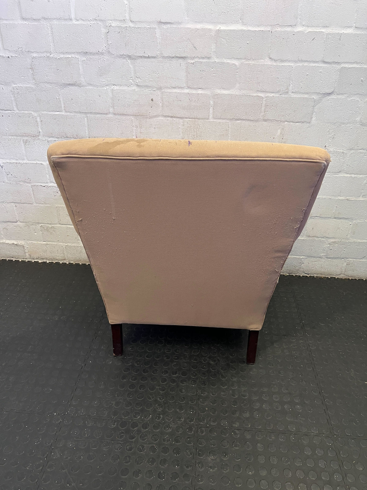 Cozy Beige Accent Armchair (Damaged)