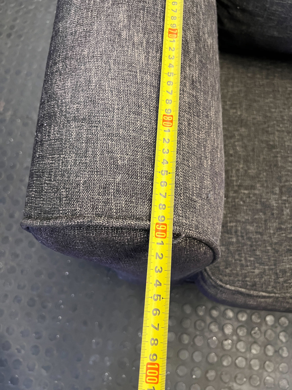 Cozy Charcoal Three-Seater Sofa