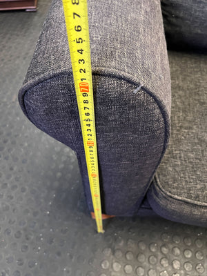 Cozy Charcoal Three-Seater Sofa