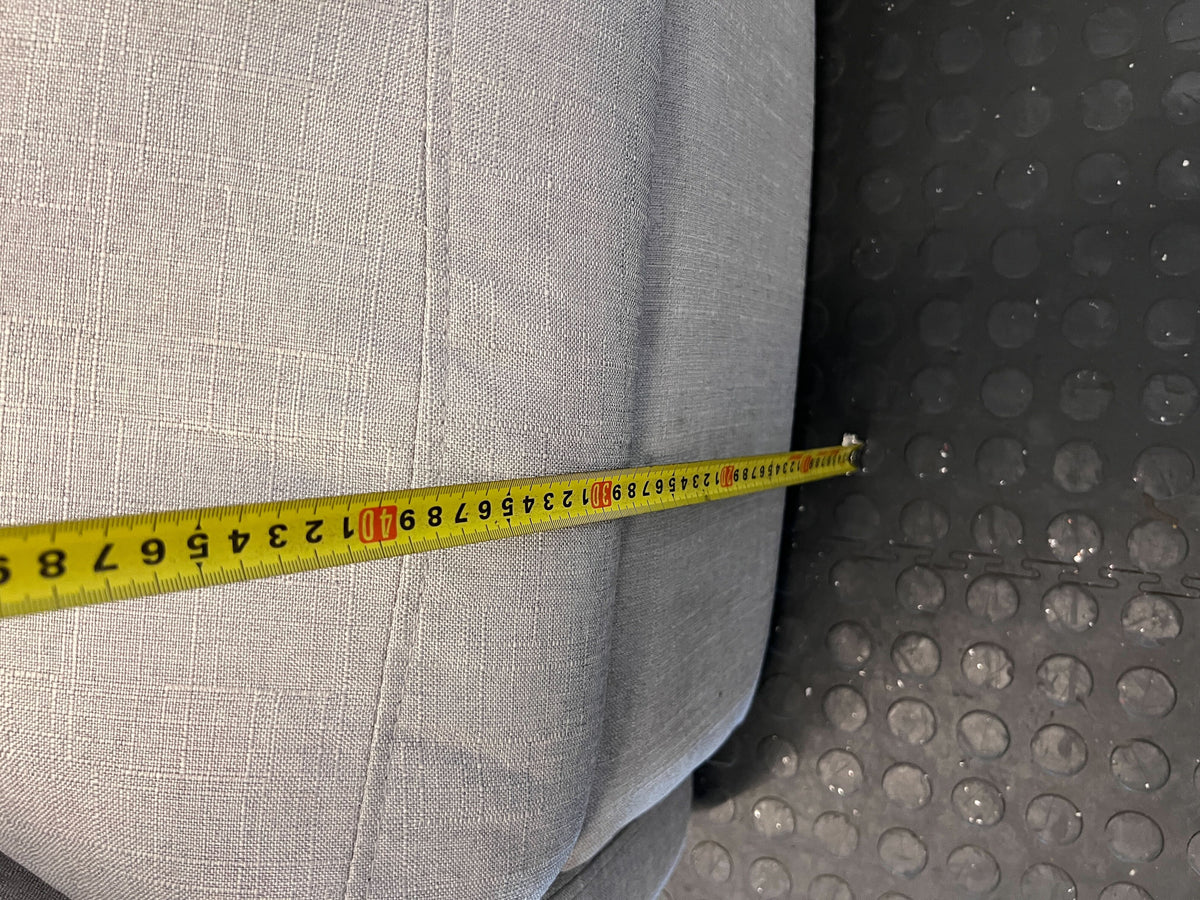 Cozy Grey Fabric Recliner Chair & Ottoman Set - 2ndhandwarehouse.com