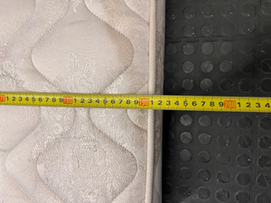 Cream Floral Single Bed Mattress — Water Damage Stains
