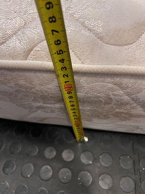 Cream Floral Single Bed Mattress — Water Damage Stains