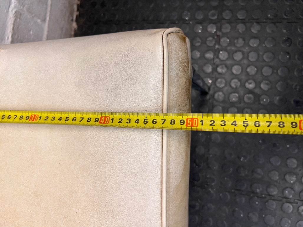 Cream Upholstered Office Chair with Chrome Frame — Upholstery Damage and Staining