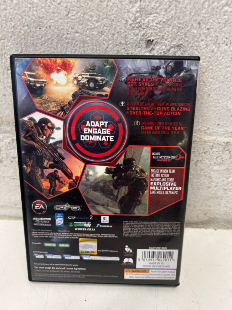 Crysis Warhead (PC DVD) with Crysis Wars - Good Condition - 2ndhandwarehouse.com