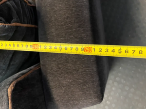 Curved Black Velvet 4-Seater Couch - Age-Related Wear - 2ndhandwarehouse.com