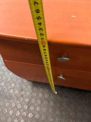 Curved Wooden 2-Drawer Bedside Pedestal