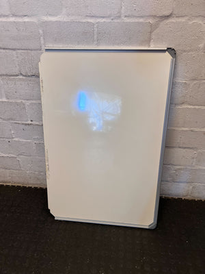 Damaged one side-Versatile Used Dry-Erase Whiteboard 90 by 60 Non Magnetic - 2ndhandwarehouse.com