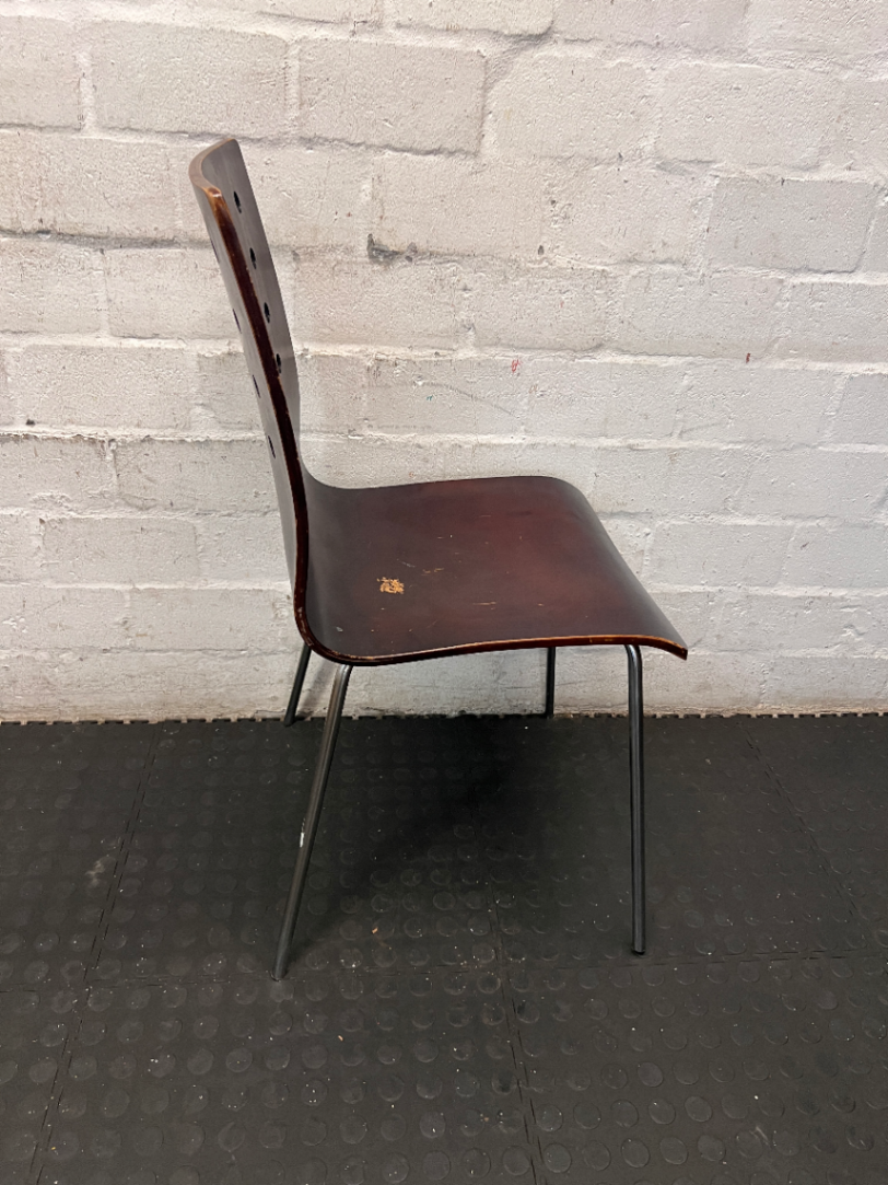 Dark Bentwood Style Chair - Fair Condition with Surface Wear - 2ndhandwarehouse.com