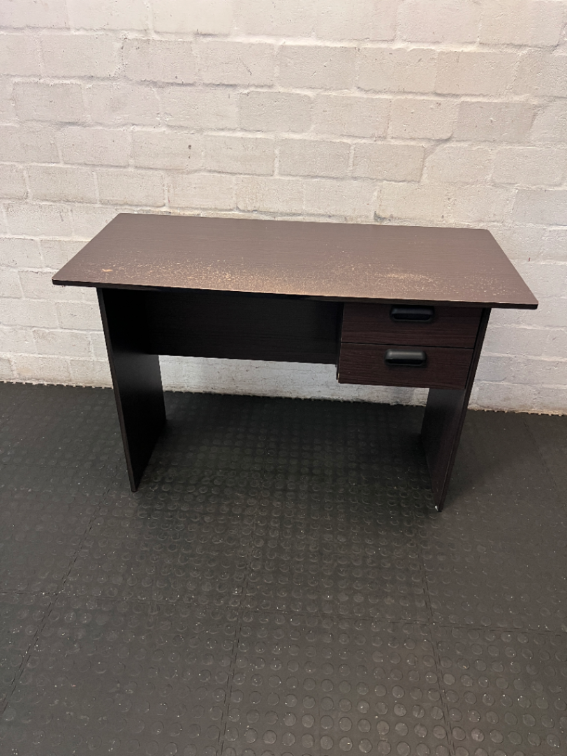 Dark Brown Decofurn Study Desk - Surface Damage to Top - 2ndhandwarehouse.com