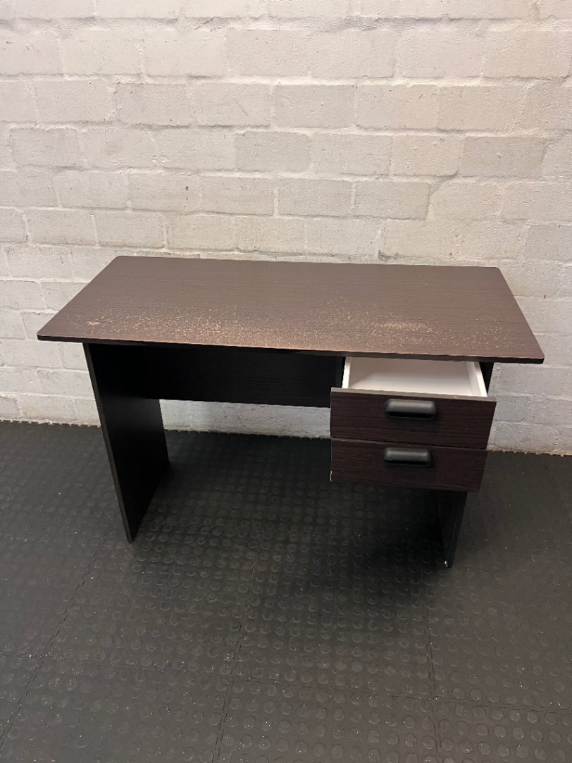 Dark Brown Decofurn Study Desk - Surface Damage to Top - 2ndhandwarehouse.com