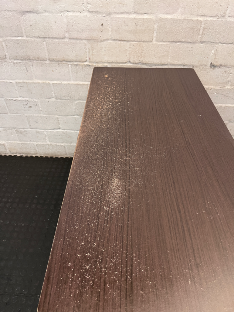 Dark Brown Decofurn Study Desk - Surface Damage to Top - 2ndhandwarehouse.com
