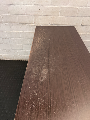 Dark Brown Decofurn Study Desk - Surface Damage to Top - 2ndhandwarehouse.com