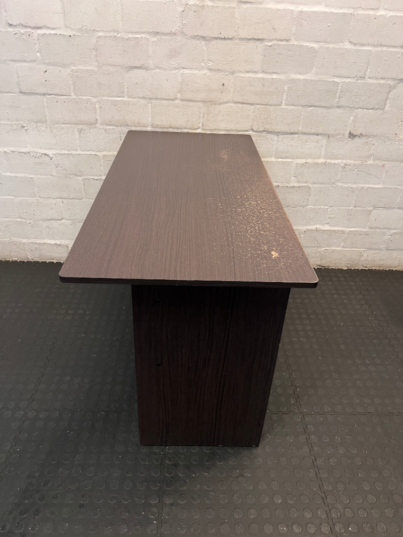 Dark Brown Decofurn Study Desk - Surface Damage to Top - 2ndhandwarehouse.com