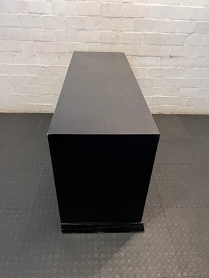 Dark Brown Wooden TV Cabinet with Storage - Fair Condition - 2ndhandwarehouse.com