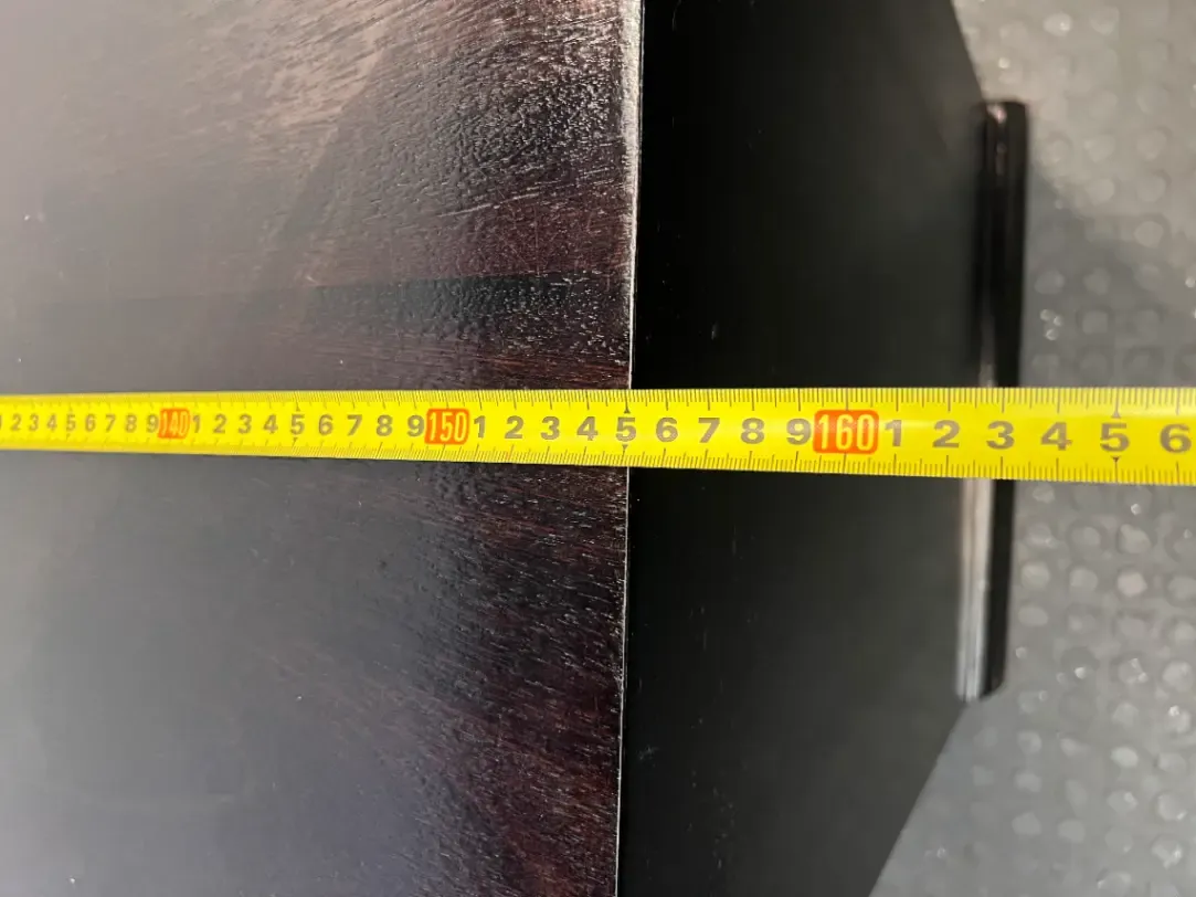 Dark Brown Wooden TV Cabinet with Storage - Fair Condition - 2ndhandwarehouse.com