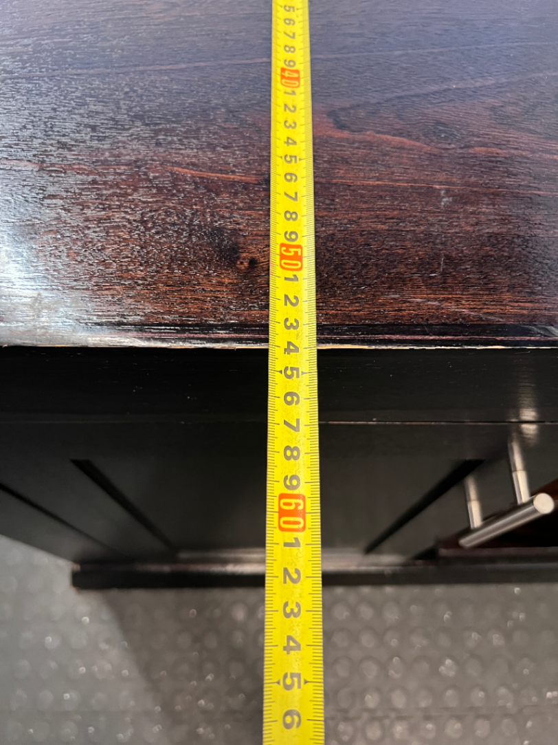 Dark Brown Wooden TV Cabinet with Storage - Fair Condition - 2ndhandwarehouse.com