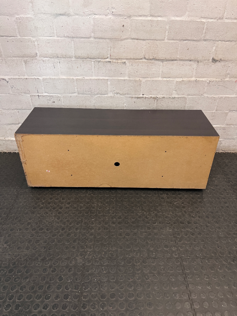 Dark Contemporary TV Unit with Two Cupboards