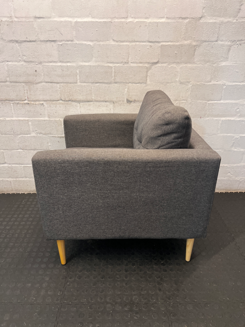 Dark Grey Mr Price 1-Seater Couch - Great Condition - 2ndhandwarehouse.com