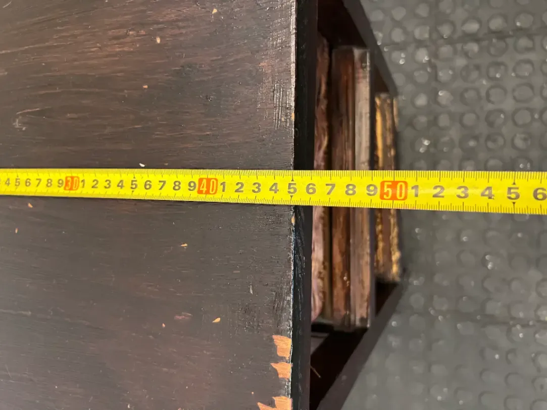 Dark Wood 2-Basket Storage Unit - Visible Surface Wear - 2ndhandwarehouse.com