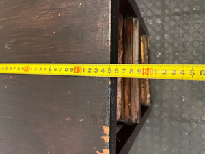 Dark Wood 2-Basket Storage Unit - Visible Surface Wear - 2ndhandwarehouse.com