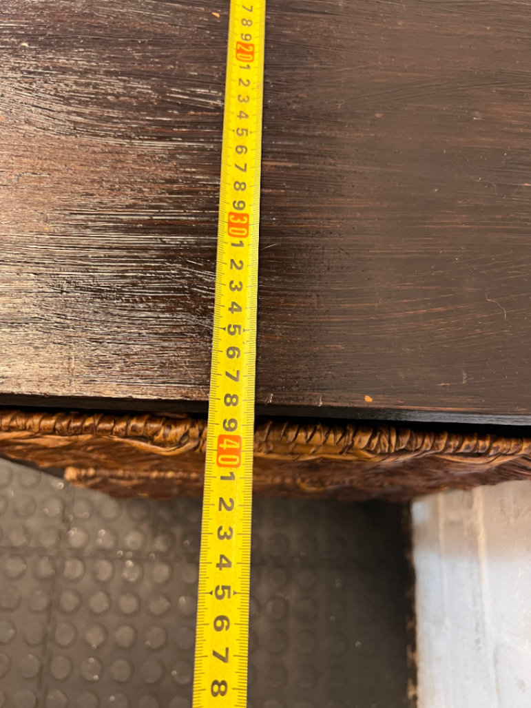 Dark Wood 2-Basket Storage Unit - Visible Surface Wear - 2ndhandwarehouse.com