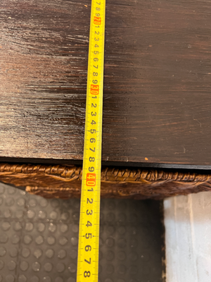 Dark Wood 2-Basket Storage Unit - Visible Surface Wear - 2ndhandwarehouse.com