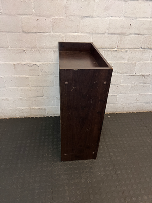 Dark Wood Compact Adjustable Bookshelf — Visible Scuff Marks and Wear - 2ndhandwarehouse.com