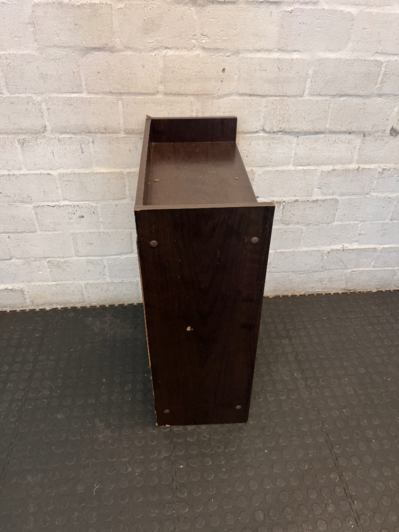 Dark Wood Compact Adjustable Bookshelf — Visible Scuff Marks and Wear - 2ndhandwarehouse.com